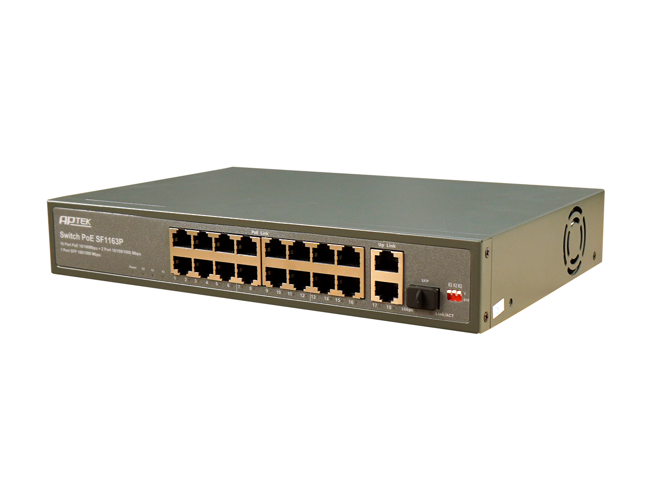 16-Port 10/100Mbps PoE Switch APTEK SF1163P